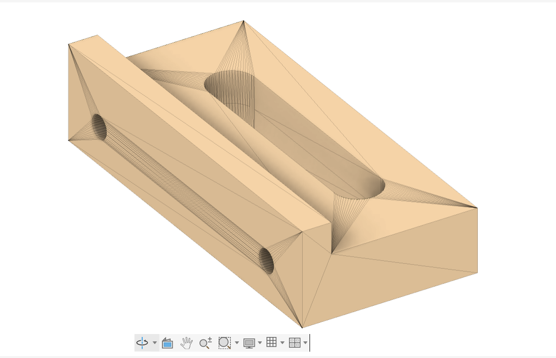 Peça retangular de elevador — modelagem 3D